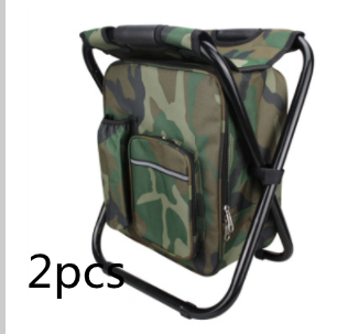 Multifunctional outdoor folding chair with cooler bag