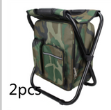 Multifunctional outdoor folding chair with cooler bag