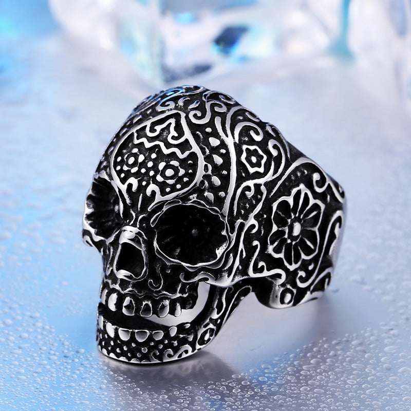 Hip Hop Skull Ring - Trendy men's personality ring in punk style