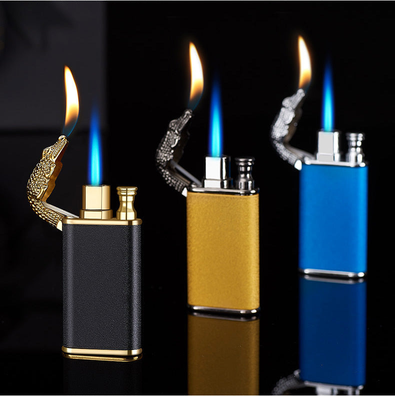 Kreatives Blue Flame Feuerzeug - Delfin, Drache, Tiger