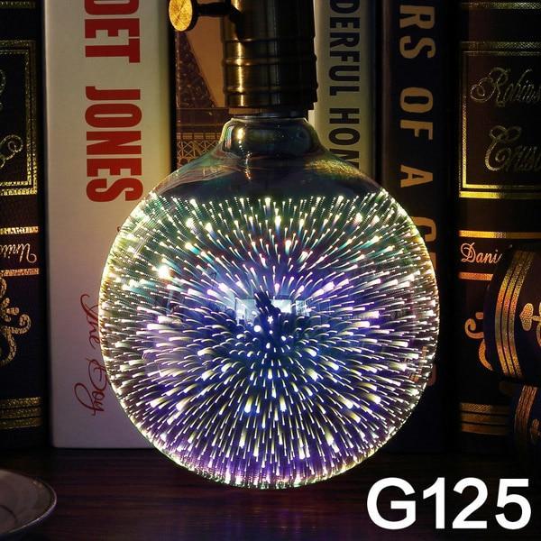 LED 3D Deko-Lampe: Feuerwerk im Glühbirnendesign für das perfekte Festtagsambiente