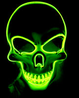 LED glowing Halloween skeleton mask - a spooky eye-catcher for the night!