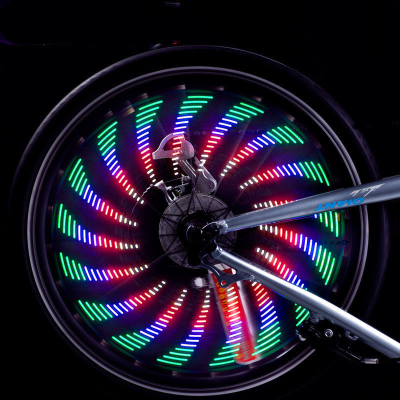 Waterproof LED bike wheel lights with 32 patterns