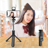 Compatible with Apple: Multifunctional selfie stick with Bluetooth integration and tripod function