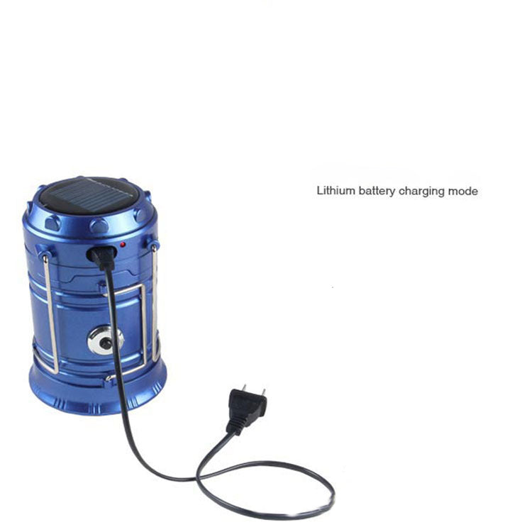 New solar powered multifunctional telescopic camping lantern, outdoor tent lamp for camping