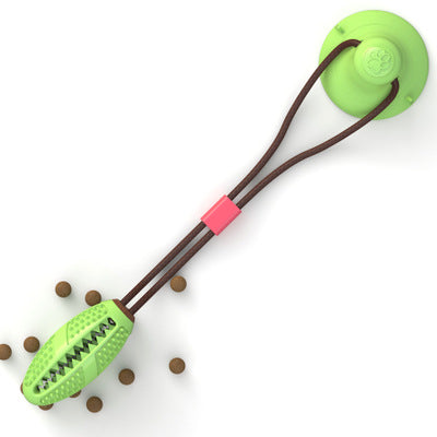 Interactive dog toy with suction cup