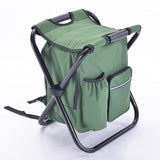 Multifunctional outdoor folding chair with cooler bag