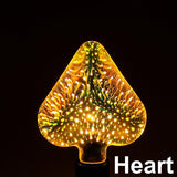 LED 3D decorative lamp: Fireworks in light bulb design for the perfect holiday ambience