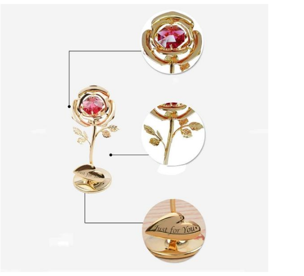 Vergoldete 24K Goldfolie Rose als Valentinstags- oder Weihnachtsgeschenk