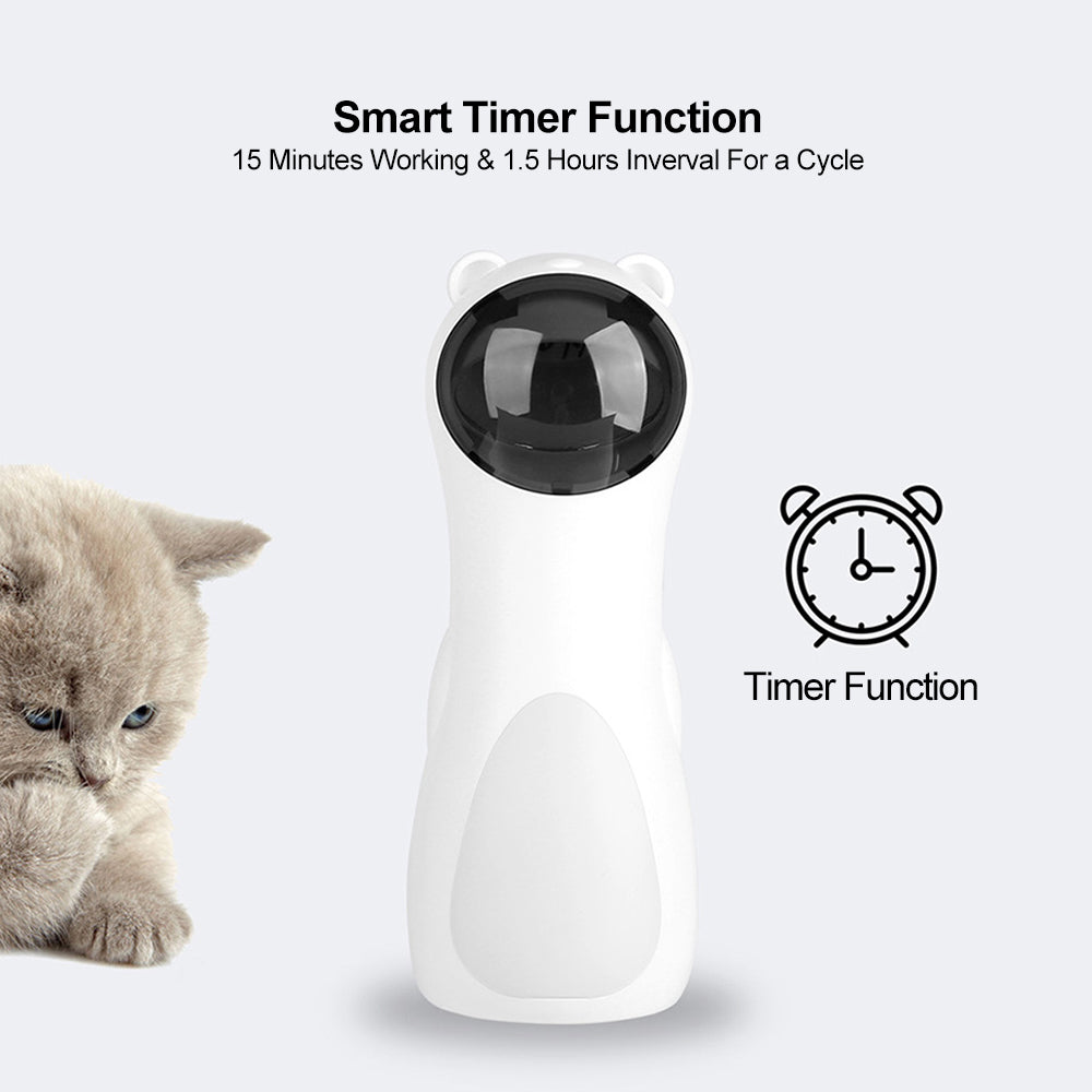 Automatic laser cat toy - bear design for endless fun