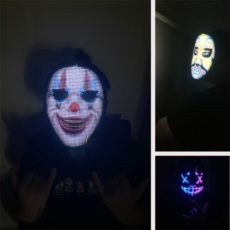 NEU EINGETROFFEN! LED Gesichtswechsel-Leuchtmaske - Steigern Sie Ihre Party-Atmosphäre!