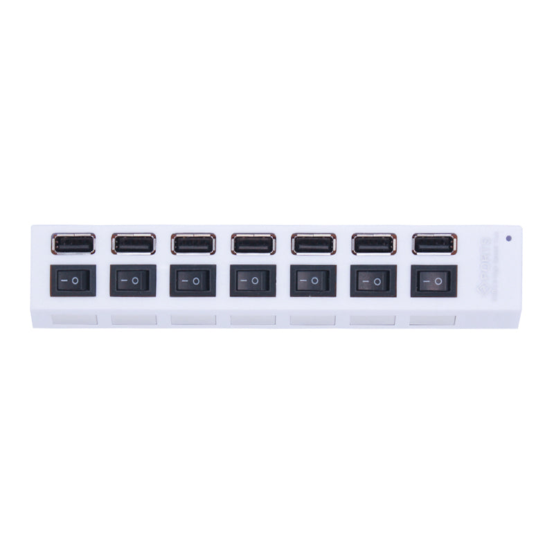 7-Port USB2.0 Hub mit unabhängigem Schalter