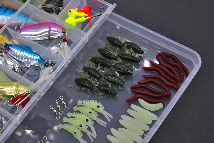 Soft bait set with sequins for fishing accessories