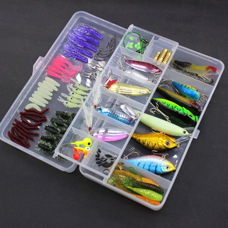 Soft bait set with sequins for fishing accessories