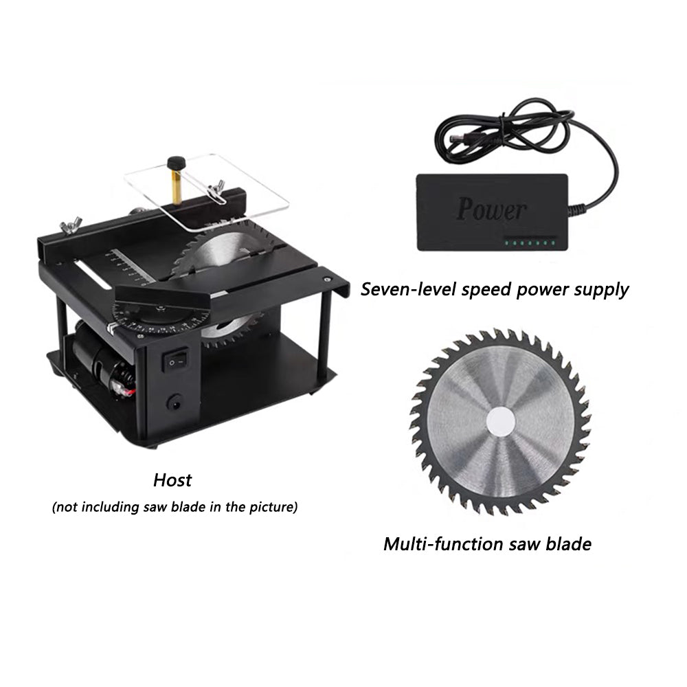 Mini precision table saw, mini electric saw, portable woodworking sliding table saw, household multi-function cutting machine.