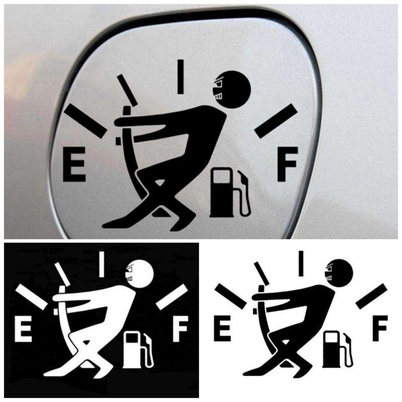 Funny Bumper Sticker - "Pull Fuel Tank Pointer" vinyl gas station decal