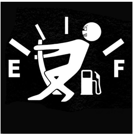 Funny Bumper Sticker - "Pull Fuel Tank Pointer" vinyl gas station decal