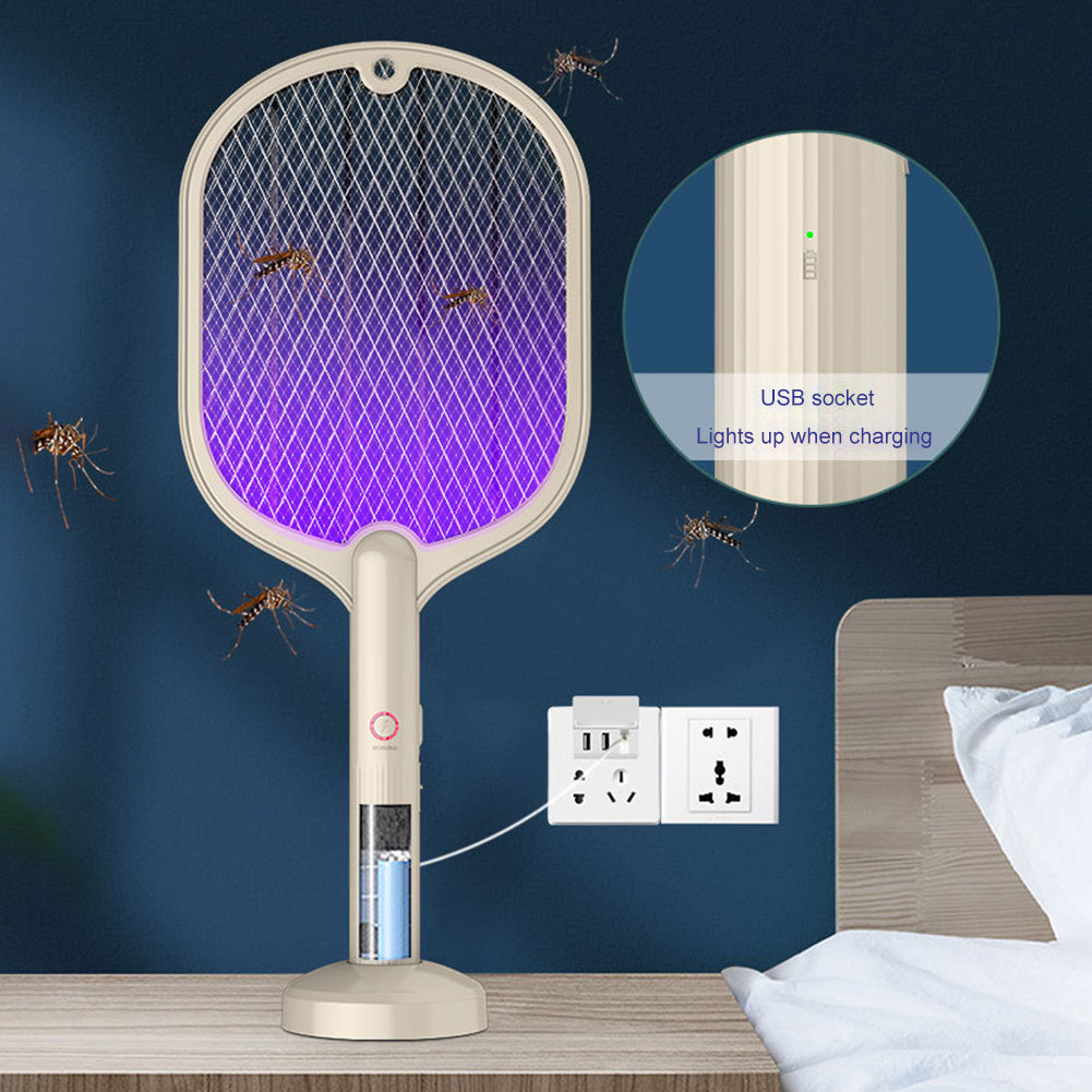 Dual function household electric mosquito swatter and USB mosquito repellent