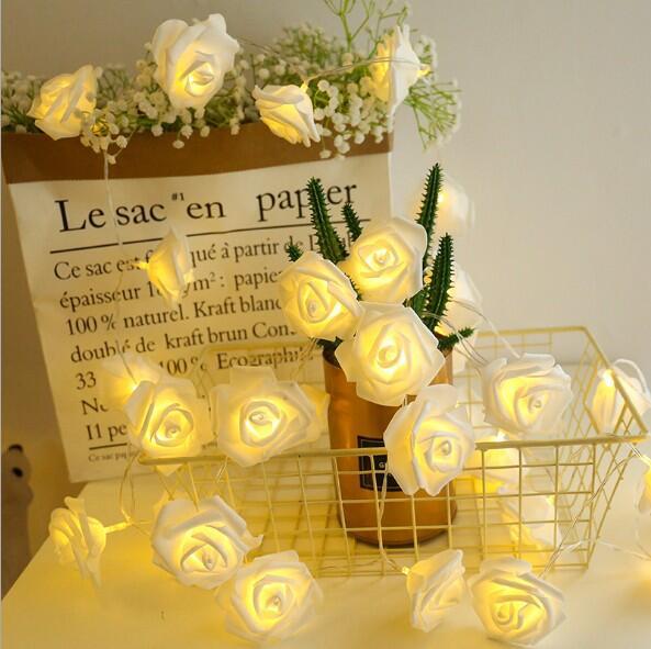 LED Rosenblumen Lichterkette