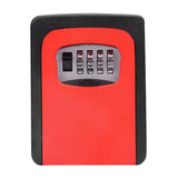 Wall-mounted key box with 4-digit combination lock