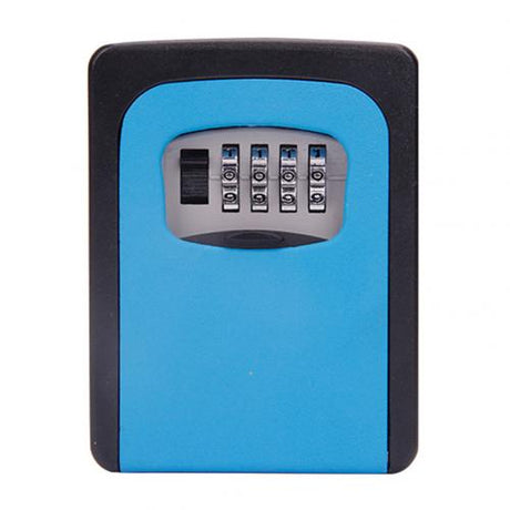 Wall-mounted key box with 4-digit combination lock