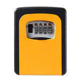 Wall-mounted key box with 4-digit combination lock