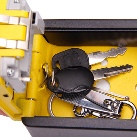 Wall-mounted key box with 4-digit combination lock