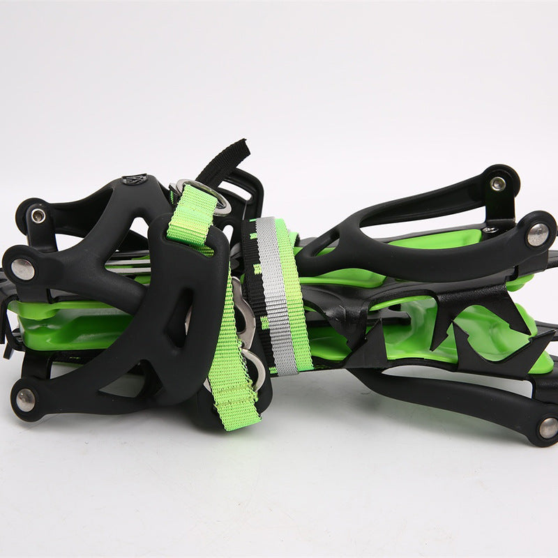 Professional shoes with claws - ice crampons, steel snow grippers - aids for hiking and climbing