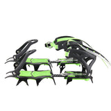 Professional shoes with claws - ice crampons, steel snow grippers - aids for hiking and climbing