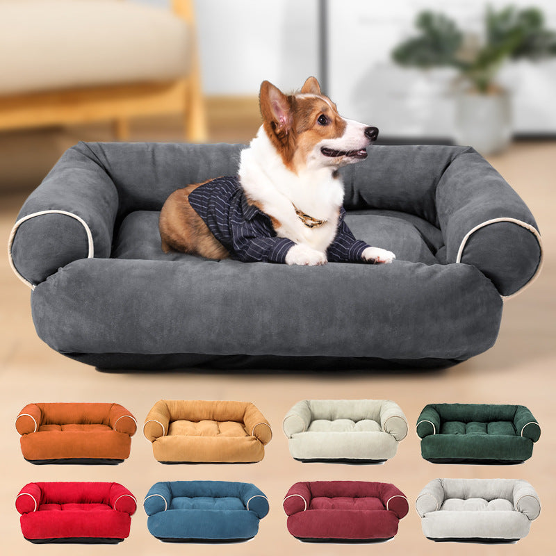 High quality dog ​​sofa bed: soft sleeping nest for pets in different colors and sizes