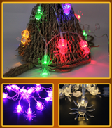 Halloween decoration: glowing pumpkin LED fairy lights