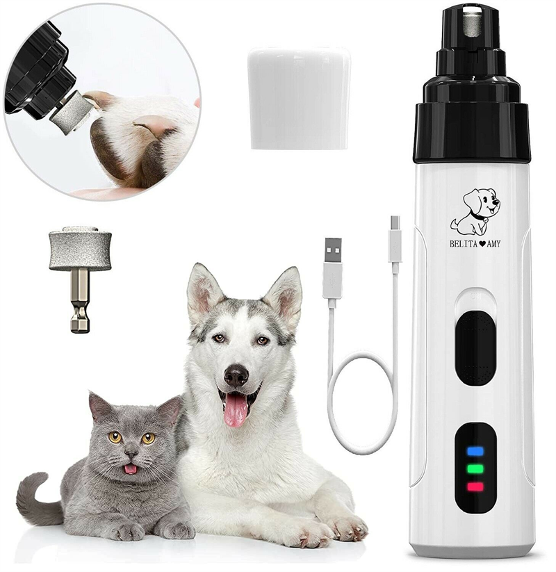 Pet Dog Cat Nail Grooming Electric Grinder - Gentle &amp; Efficient Paw Grooming