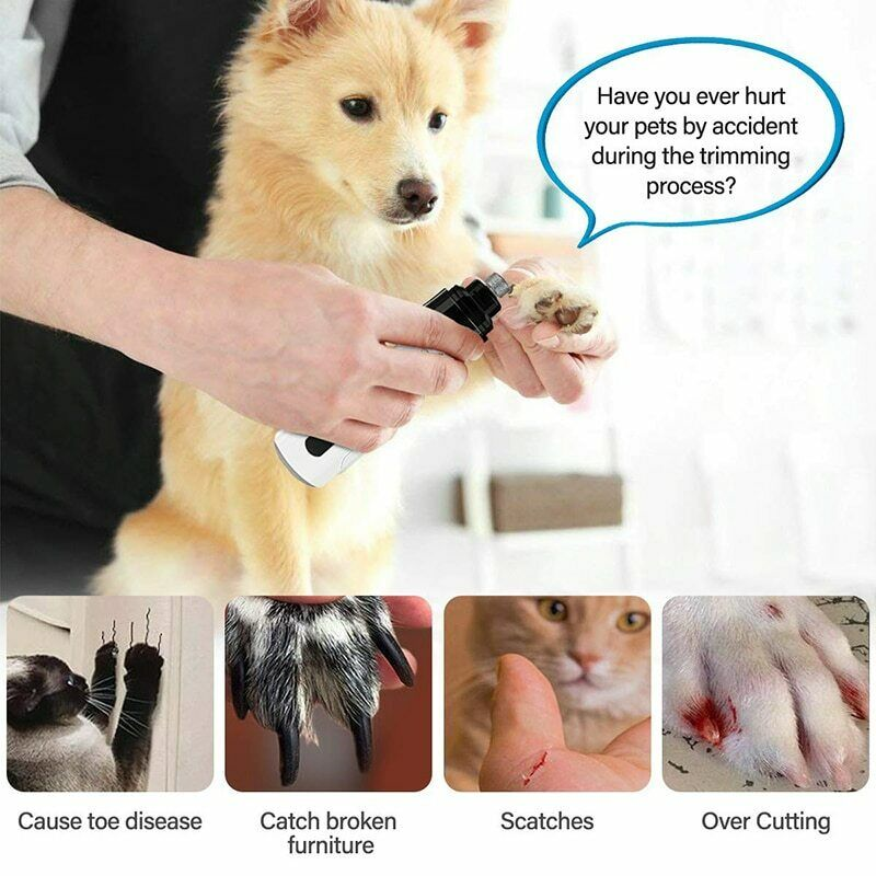 Pet Dog Cat Nail Grooming Electric Grinder - Gentle &amp; Efficient Paw Grooming