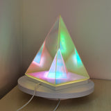 Pyramid table lamp - creative night light for living room and bedroom