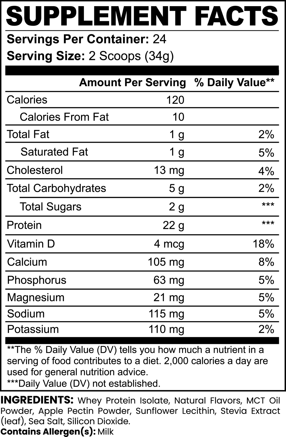 Premium 100% Whey Protein Isolat – Cremiger Vanille-Geschmack, Hochwertiges Protein für Muskelwachstum & Schnelle Regeneration