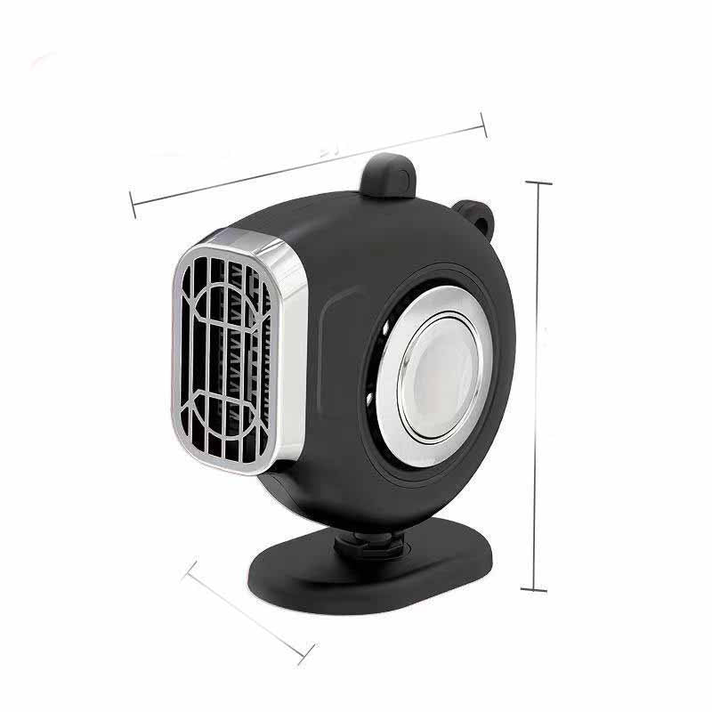 Hot-cold dual function car fan heater defogger