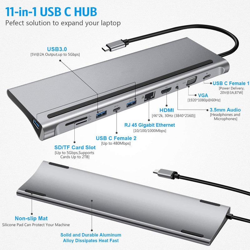 TYPE-C 11-in-1 Multifunktionale Docking-Station