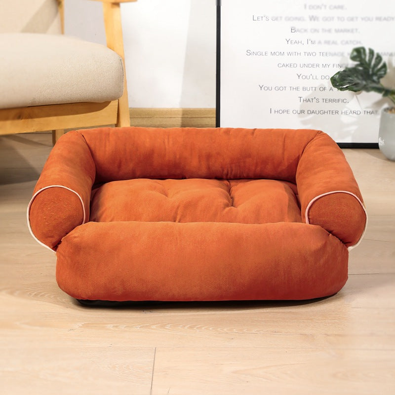 High quality dog ​​sofa bed: soft sleeping nest for pets in different colors and sizes