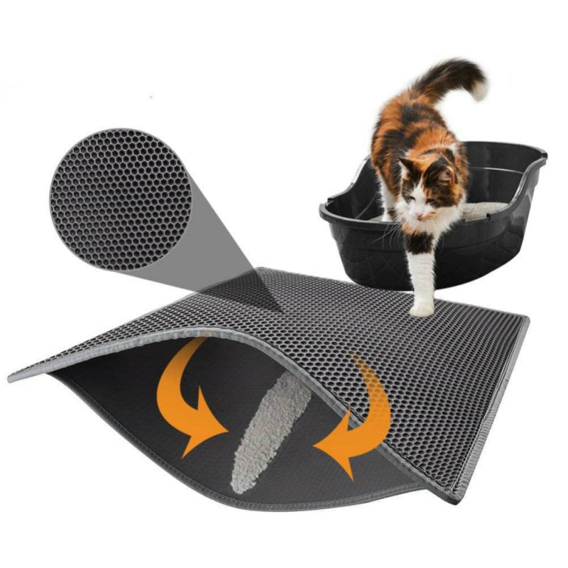 Honeycomb Cat Litter Mat - Waterproof and urine proof