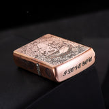 Skull Beauty Copper Shell Kerosene Lighter