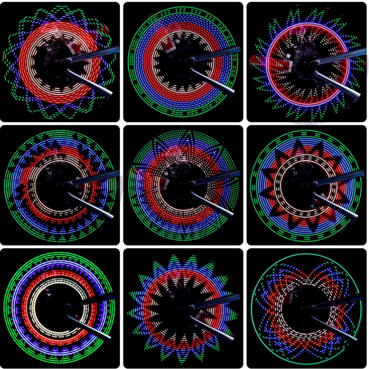 Wasserdichte LED-Radlichter für Fahrräder mit 32 Mustern