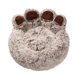 Plush Bear Paw Pet Bed - Sleep soundly in luxury and comfort