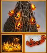 Halloween decoration: glowing pumpkin LED fairy lights