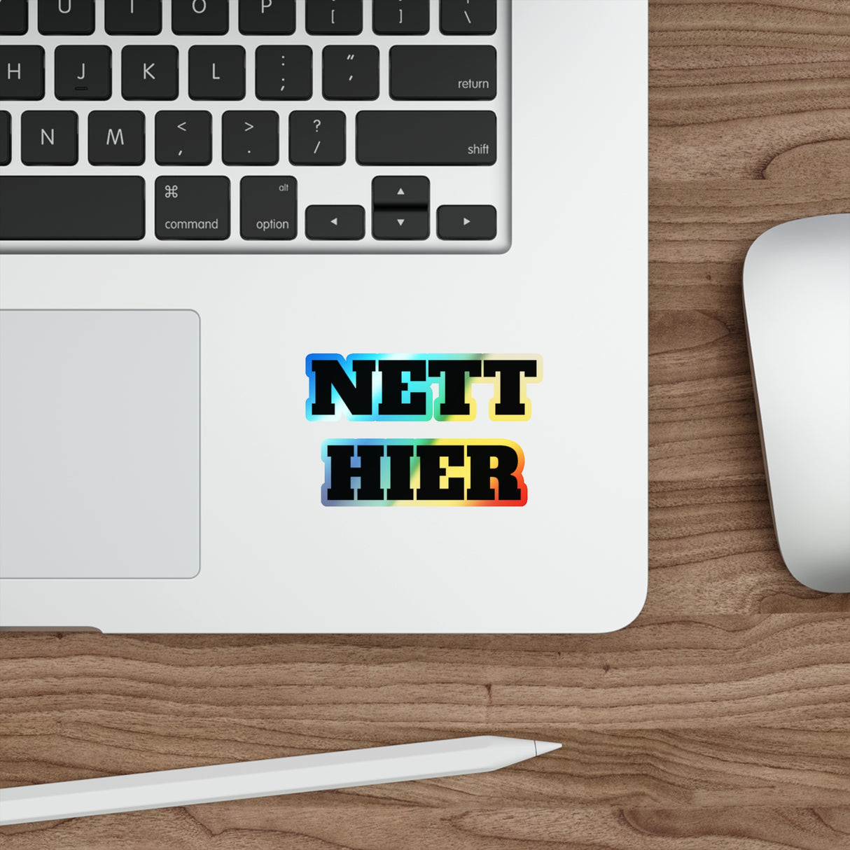 "Nett Hier" Sticker