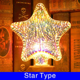 3D Fireworks Decorative Light Bulb - A sparkling accent to your Christmas decorations