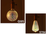 LED 3D decorative lamp: Fireworks in light bulb design for the perfect holiday ambience