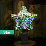 LED 3D decorative lamp: Fireworks in light bulb design for the perfect holiday ambience