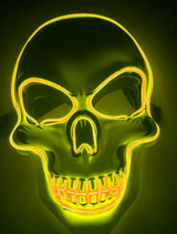 LED glowing Halloween skeleton mask - a spooky eye-catcher for the night!