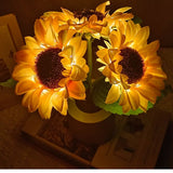 Rechargeable Sunflower LED Night Lamp - A Luminous Work of Art for Any Ambiance