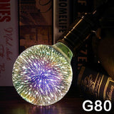 LED 3D decorative lamp: Fireworks in light bulb design for the perfect holiday ambience